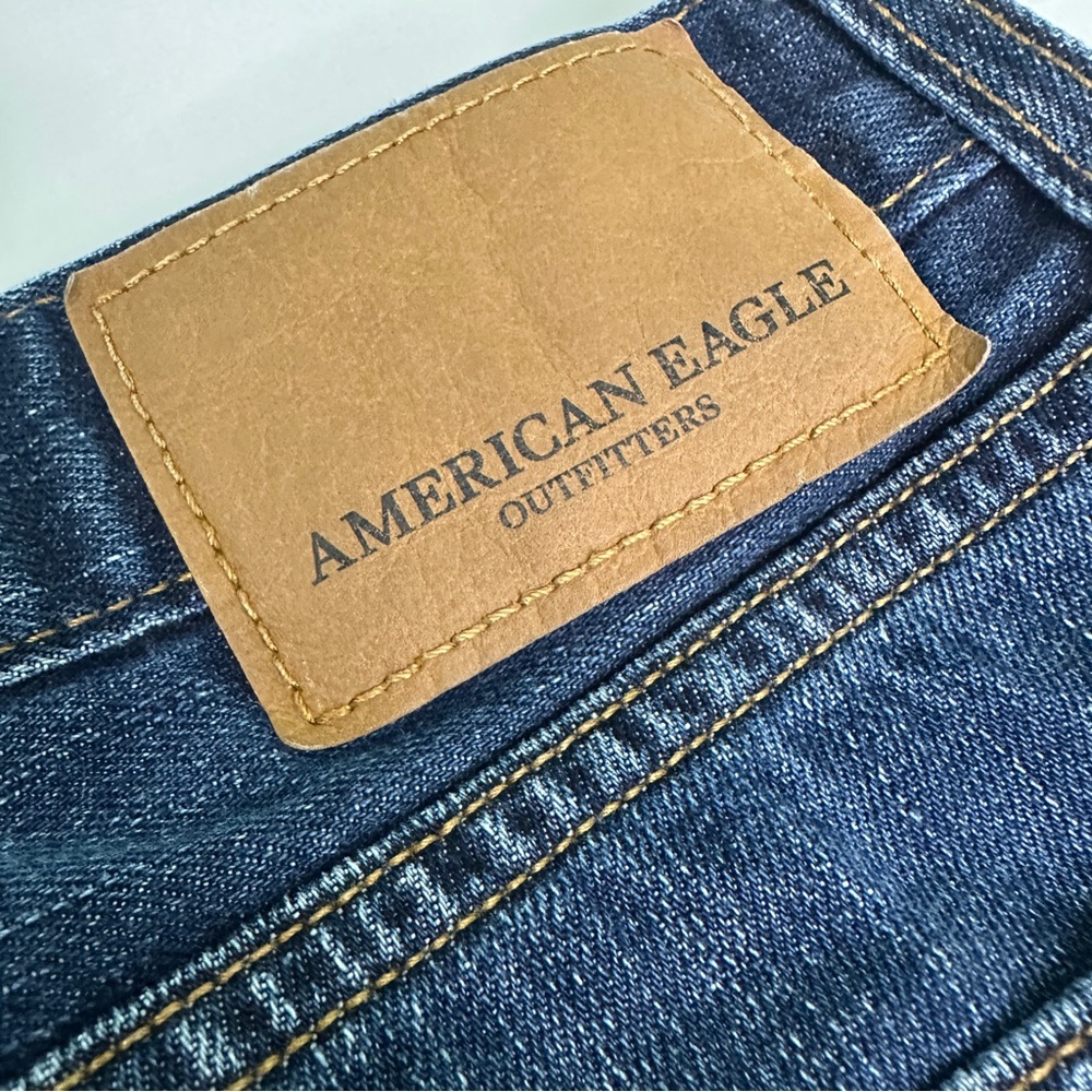 American Eagle Outfitters Men's Dark Blue Straight Jeans 36W X 32L - Picture 8 of 9